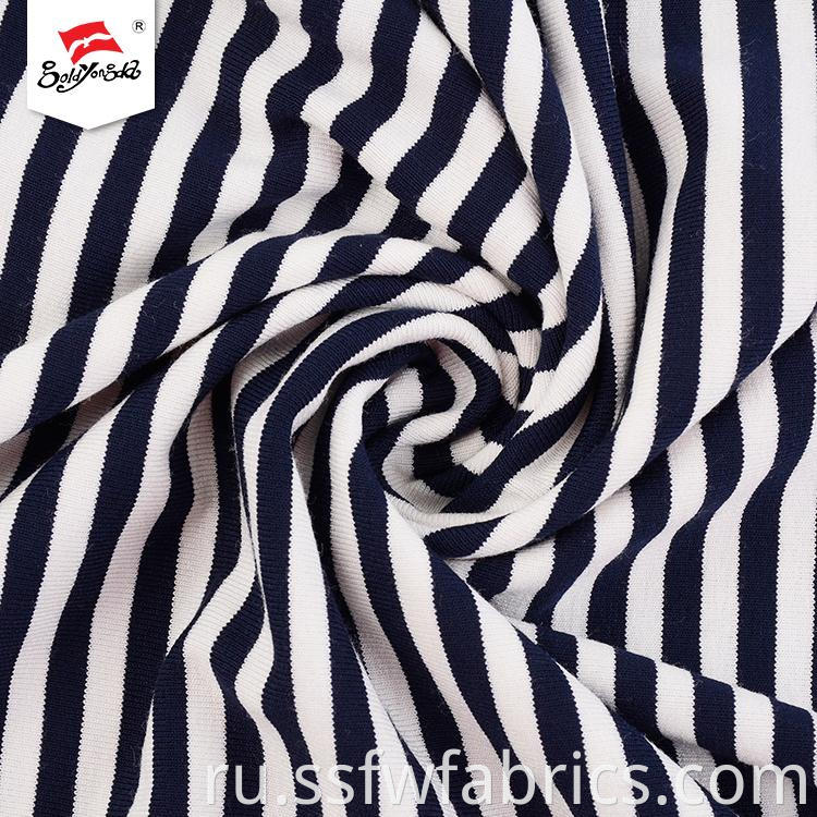 Elegant Black White Stripe Fabric